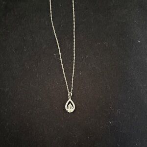 Silver Teardrop Necklace